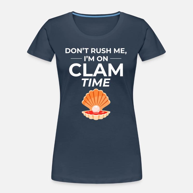 Clam Shell Seashells Collector Beachcomber Beach Women's Premium Organic T-Shirt