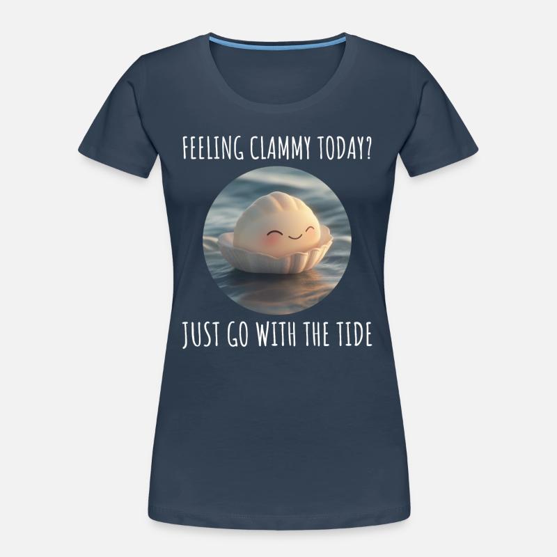 Clam Shell Seashells Collector Beachcomber Beach Women's Premium Organic T-Shirt