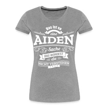 AIDEN, DER KATALYSATOR FÜR DEINEN ERFOLG - Frauen Premium Bio T-Shirt -  - Vorne - Mia (176cm)