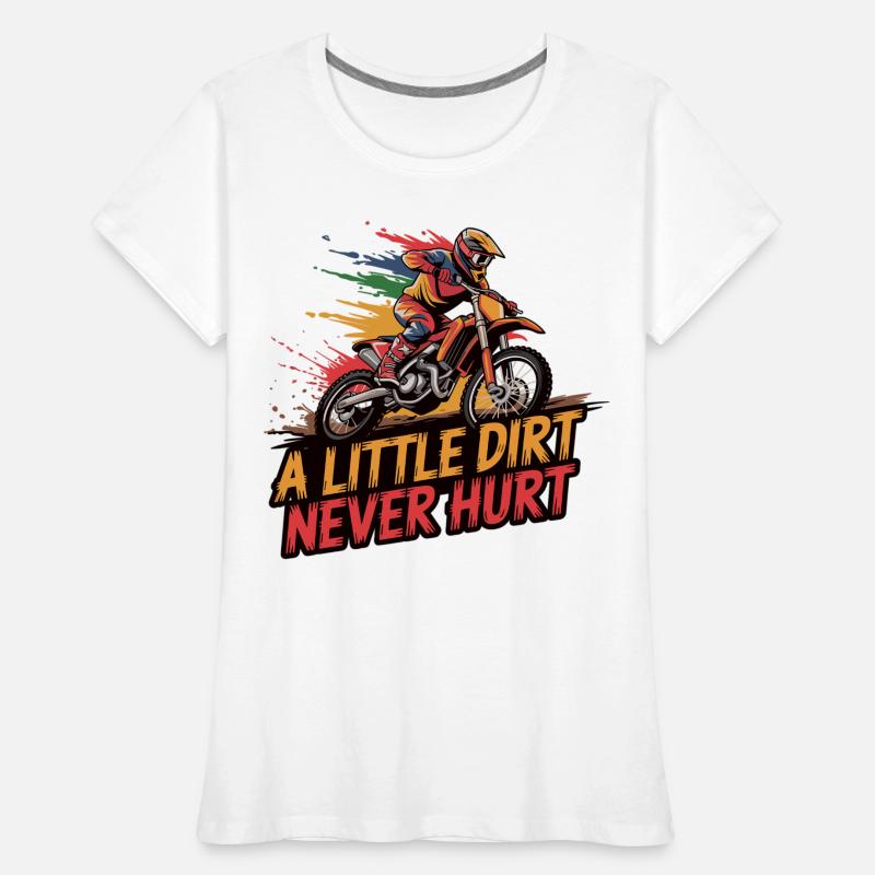 Motocross-Abenteuer beginnt Dreck gehört dazu Frauen Premium Bio T-Shirt