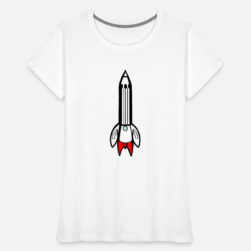 Spacecraft Rocket Space Space Flight Vector Women's Premium Organic T-Shirt