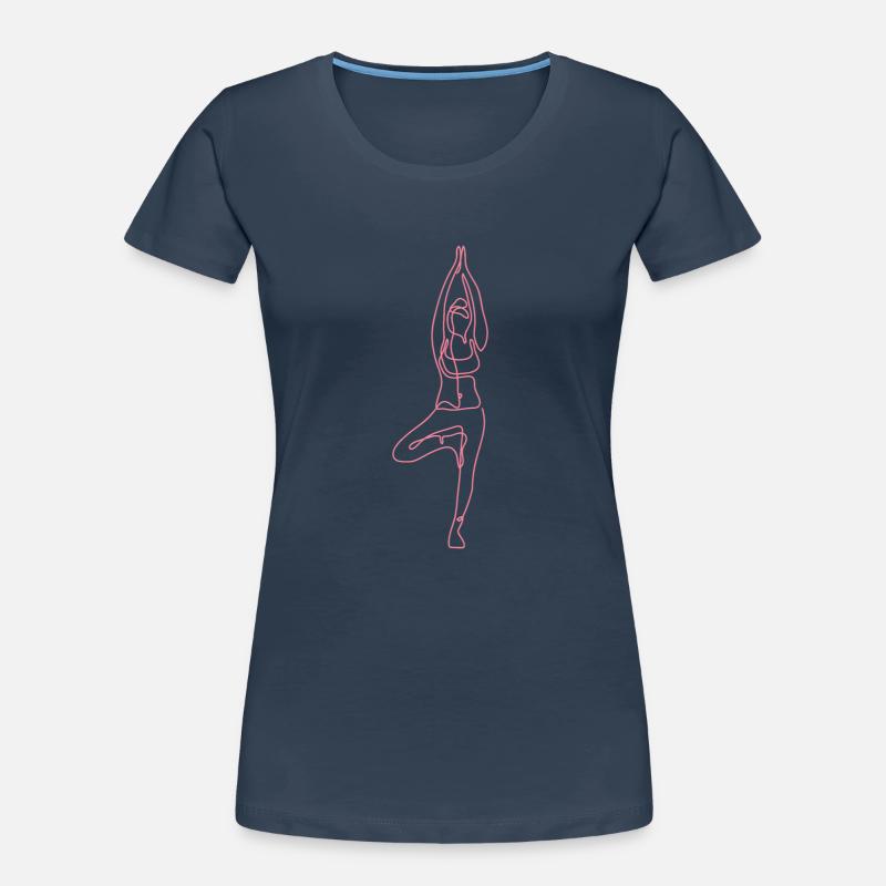 2 Yoga Vrikshasana oder der Baum | 3. Rosa Flamme Frauen Premium Bio T-Shirt