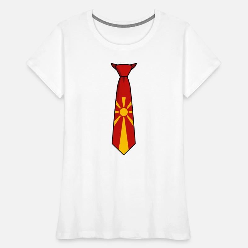 Cravate Macédoine – Conception du drapeau T-shirt bio Premium Femme