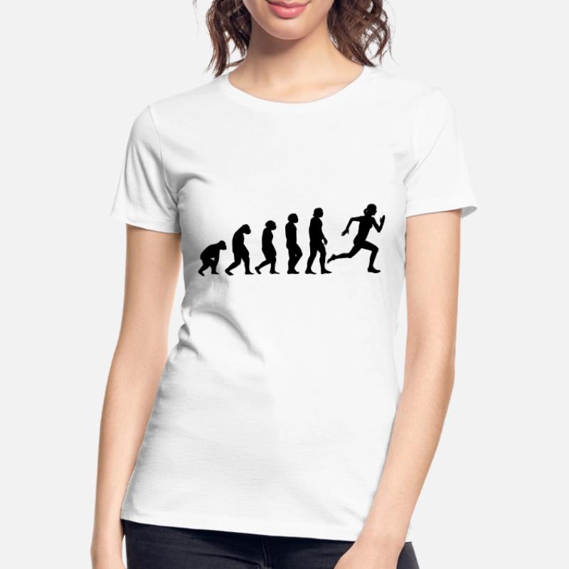 Évolution et course - T-shirt bio Premium Femme