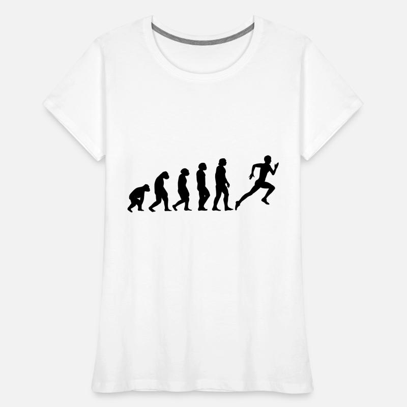 Évolution et course à pied - (2) T-shirt bio Premium Femme