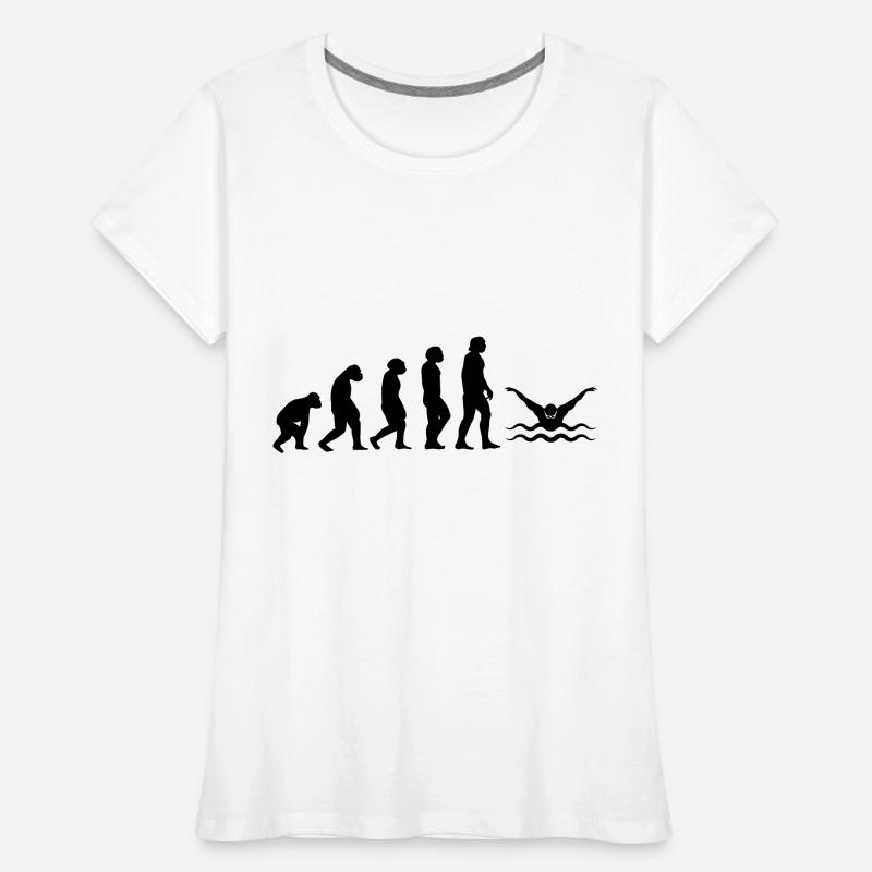 Évolution et natation - T-shirt bio Premium Femme