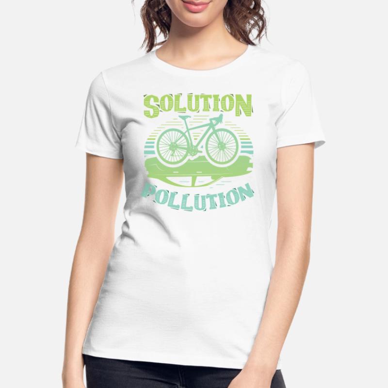 Solution de Polution Protection de l’environnement Cyclisme T-shirt bio Premium Femme