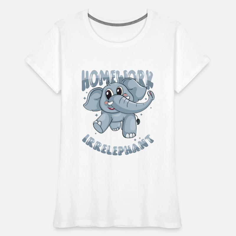 Doing homework doesn't feel good Women's Premium Organic T-Shirt
