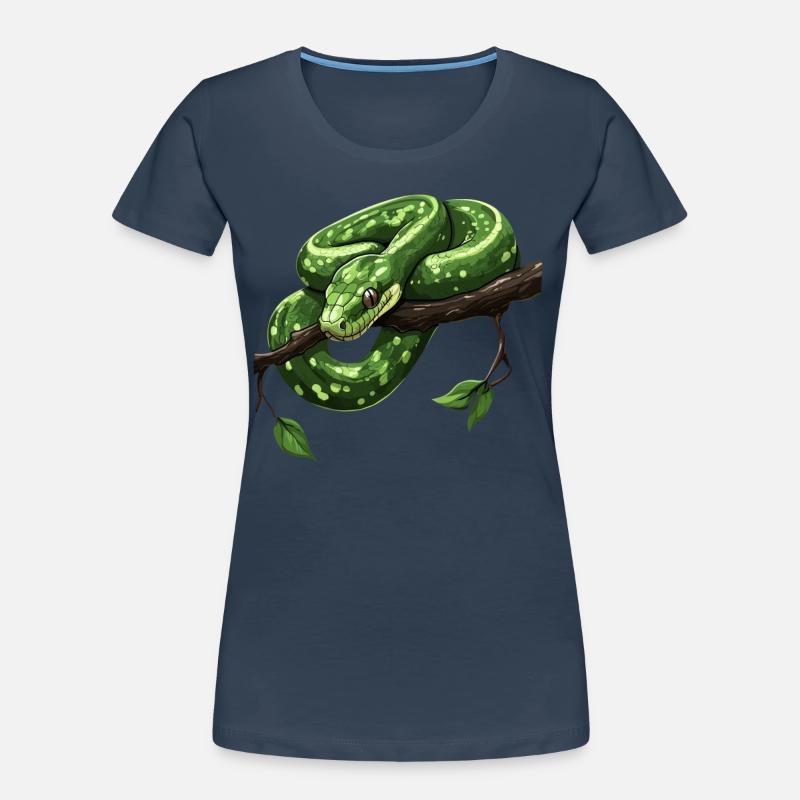 Green Tree Python Snakes Lover Terrarium Women's Premium Organic T-Shirt