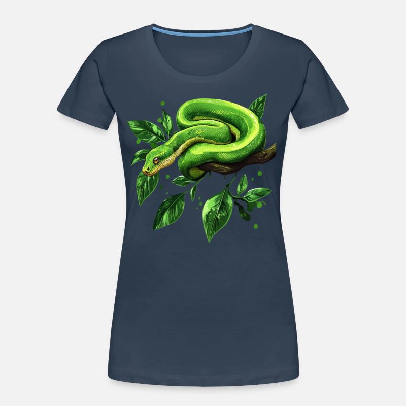Green Tree Python Snakes Lover Terrarium Women's Premium Organic T-Shirt