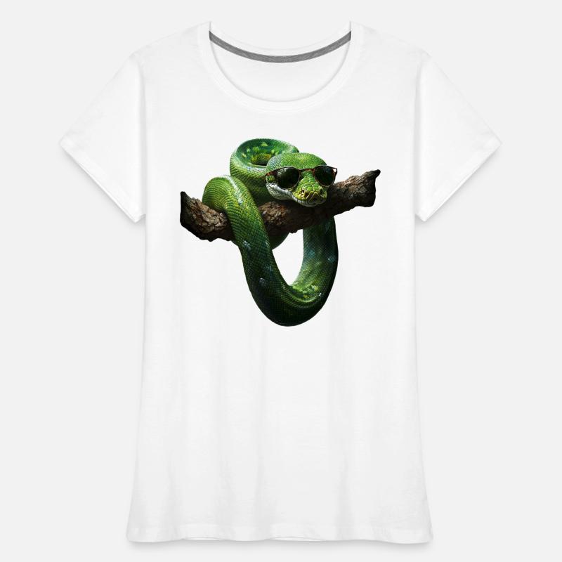 Green Tree Python Snakes Lover Terrarium Women's Premium Organic T-Shirt