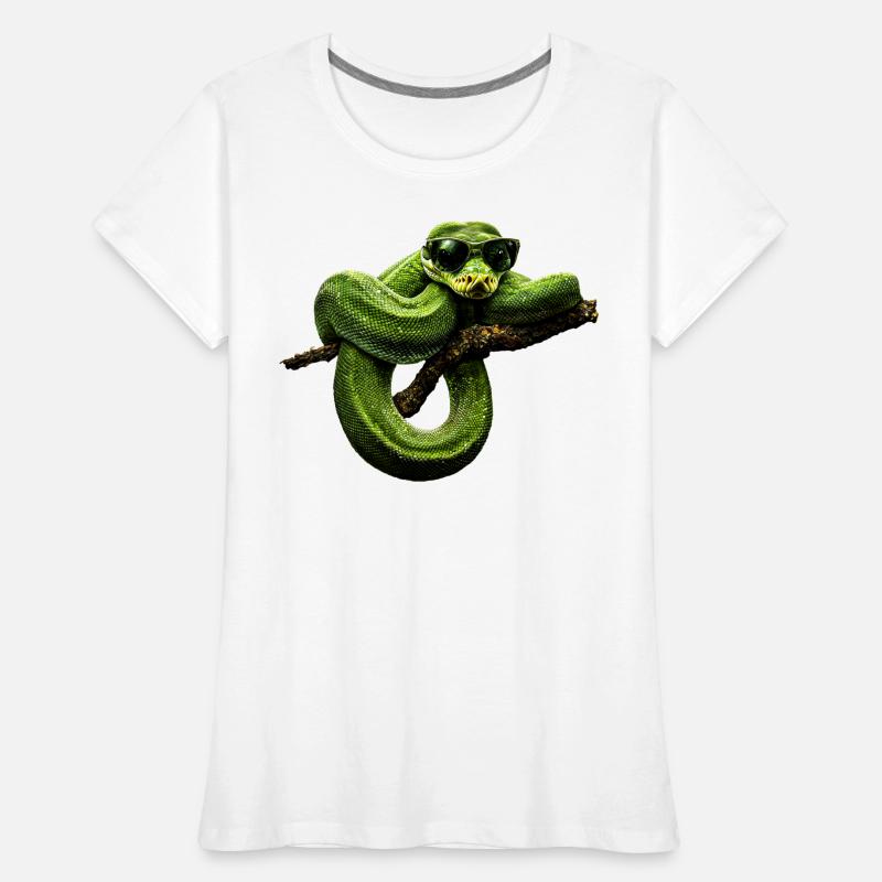 Green Tree Python Snakes Lover Terrarium Women's Premium Organic T-Shirt