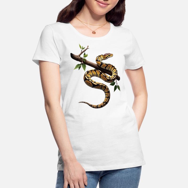 Roi Python Serpents Amoureux Terrarium Python T-shirt bio Premium Femme