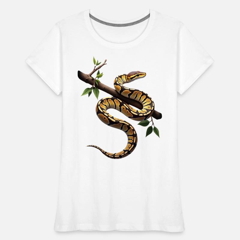 Roi Python Serpents Amoureux Terrarium Python T-shirt bio Premium Femme