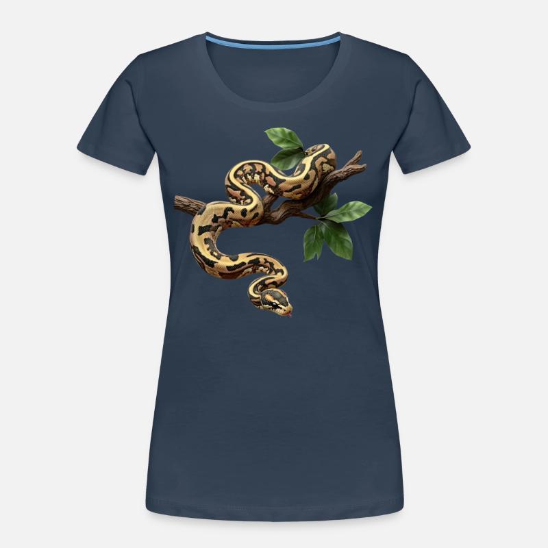 Königspython Schlangen Liebhaber Terrarium Python Frauen Premium Bio T-Shirt