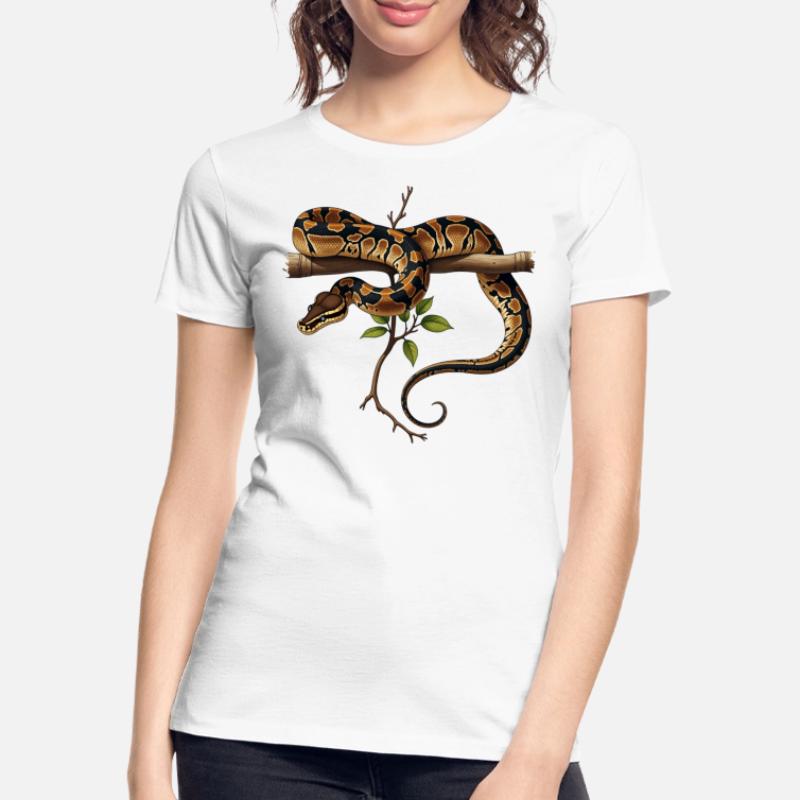 Roi Python Serpents Amoureux Terrarium Python T-shirt bio Premium Femme