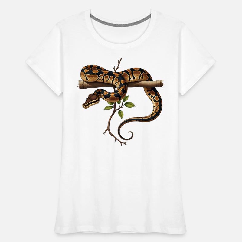 Roi Python Serpents Amoureux Terrarium Python T-shirt bio Premium Femme