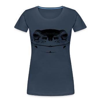 Frosch / Gesicht / frog Face - Frauen Premium Bio T-Shirt -  - Vorne - Mia (176cm)
