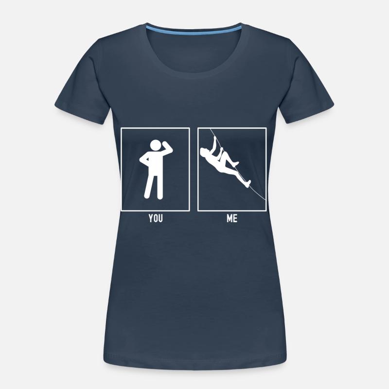 Du - Ich - Klettern Diagonal Frauen Premium Bio T-Shirt