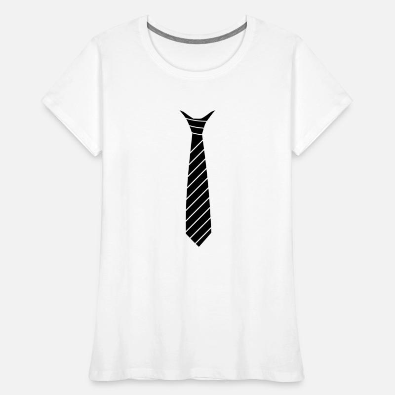 Cravate illusion T-shirt bio Premium Femme