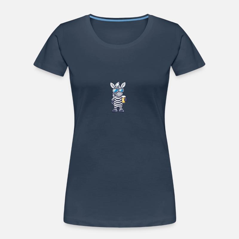 Zebra Apres Ski Bier Comic Frauen Premium Bio T-Shirt