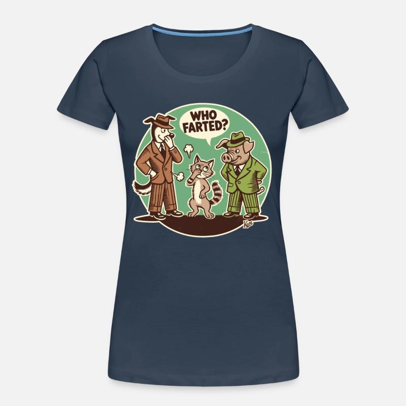 Wer hat gefurzt? Katze, Hund oder Schwein Frauen Premium Bio T-Shirt