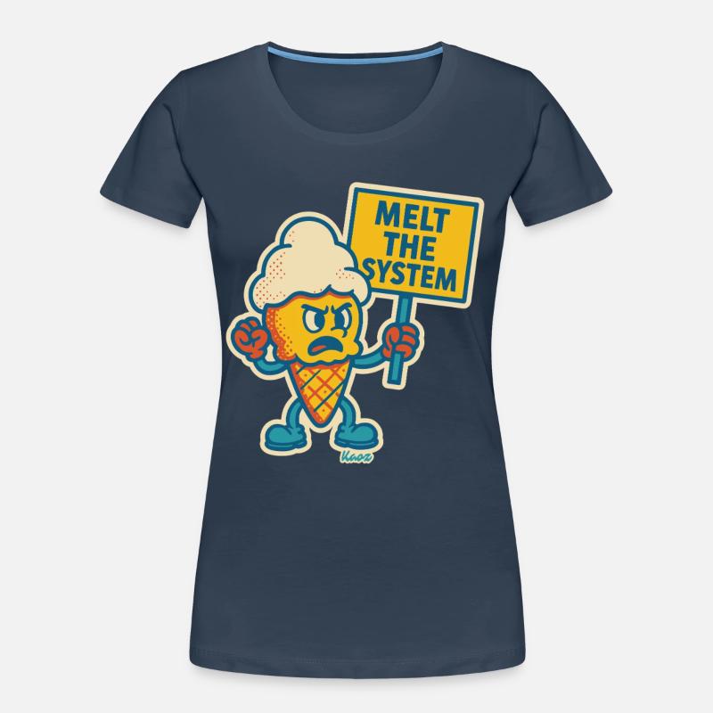 Rebellisches Eis mit „Das System schmelzen“ Frauen Premium Bio T-Shirt