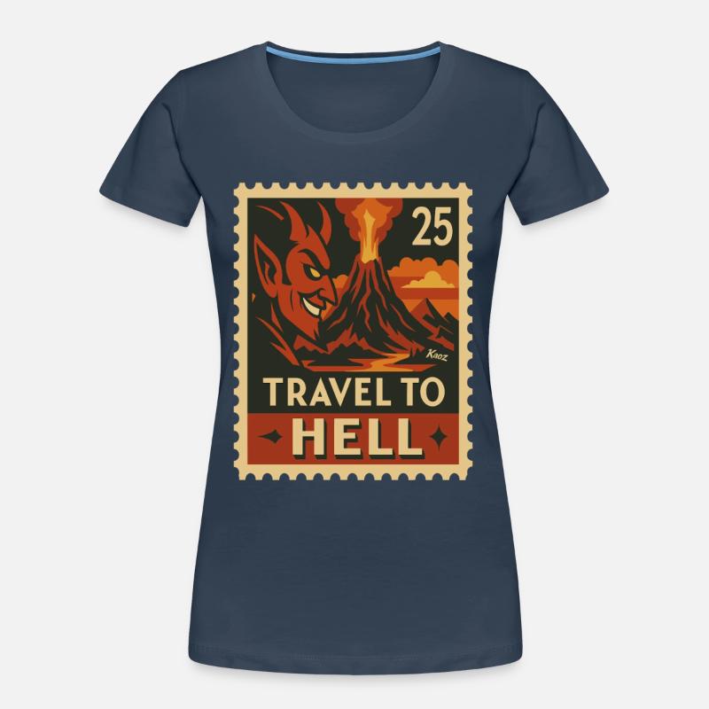 Devilish Journey to Hell as a stamp Women's Premium Organic T-Shirt