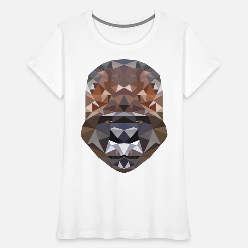 Polygon Design mit einem Gorilla - Polygonal, Poly Frauen Premium Bio T-Shirt