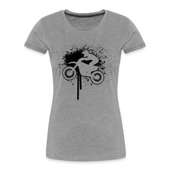 Women's Dirt Bike Dirt Biker Freestyle Motocross - Women's Premium Organic T-Shirt -  - Front - Mia (176cm)