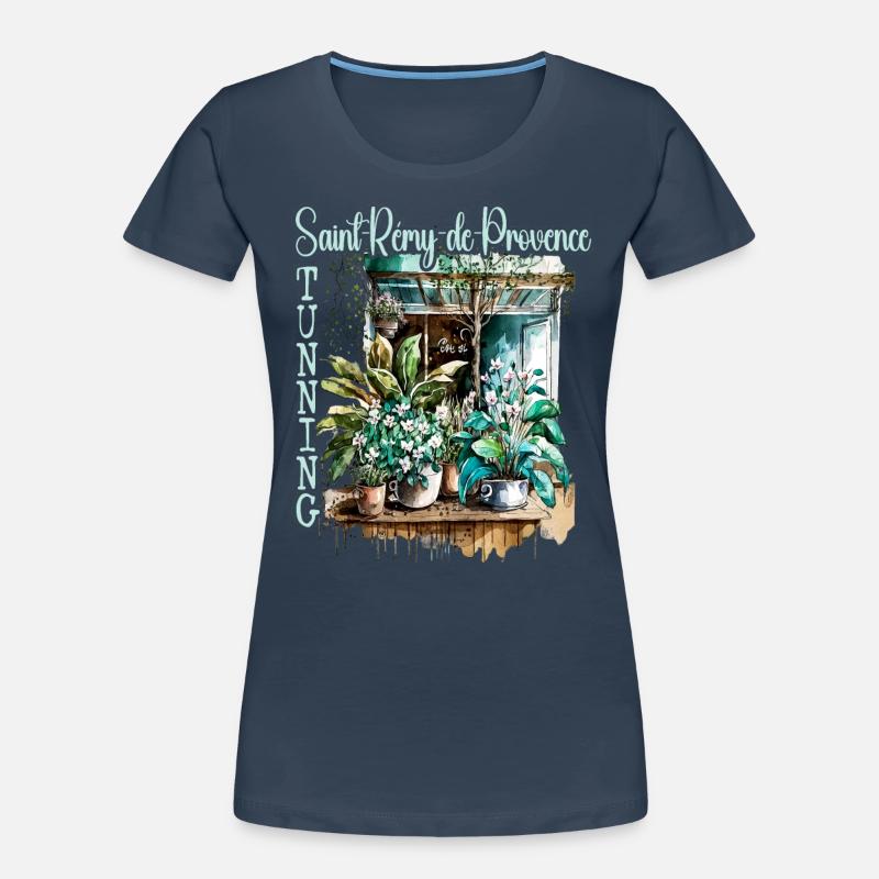 Saint Rémy-de-Provence Atemberaubender Blumengarten Frauen Premium Bio T-Shirt