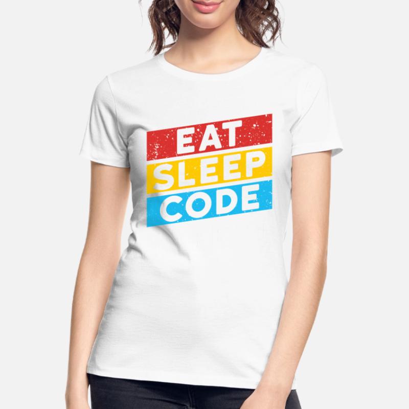 CODE CODER CODING Saying | EAT SLEEP CODE REPEAT Women's Premium Organic T-Shirt
