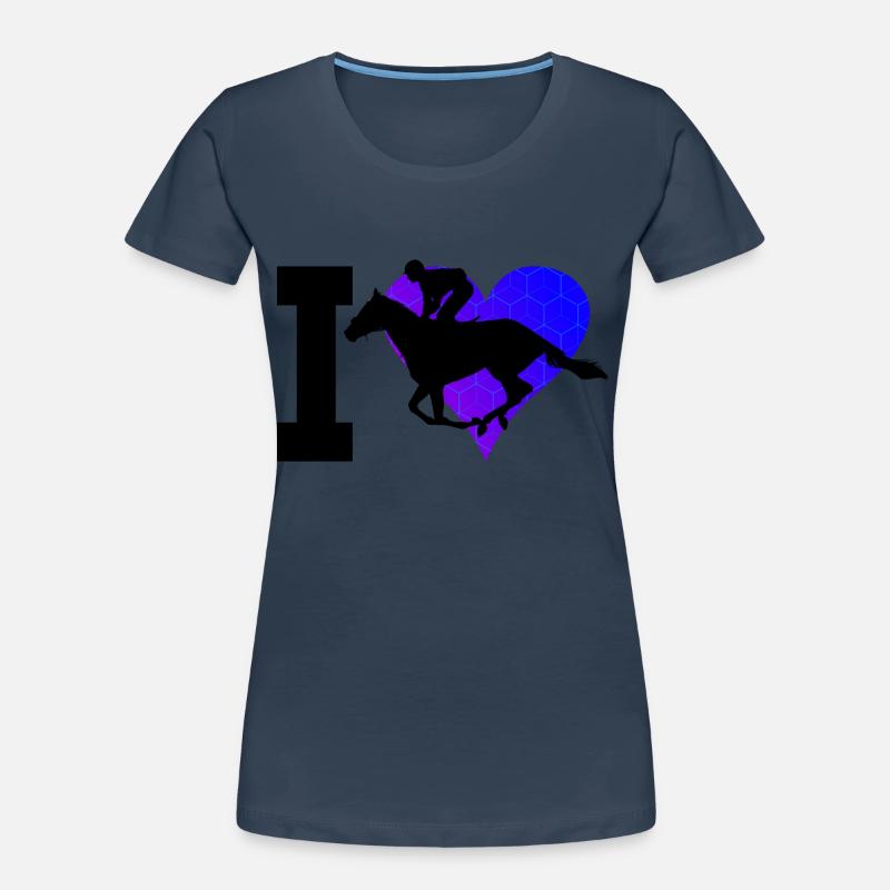 Équitation Course Équitation Saut d'obstacles T-shirt bio Premium Femme