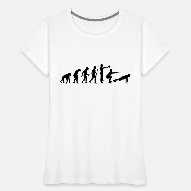 Evolution - Kettlebell Swing - Squat - Burpee Frauen Premium Bio T-Shirt