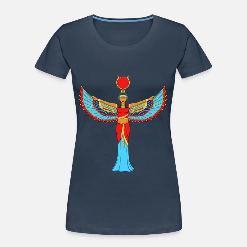 Déesse Pyramide Pharaon Égyptienne Égypte Ancienne T-shirt bio Premium Femme