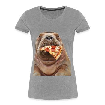Walross - Frauen Premium Bio T-Shirt -  - Vorne - Mia (176cm)