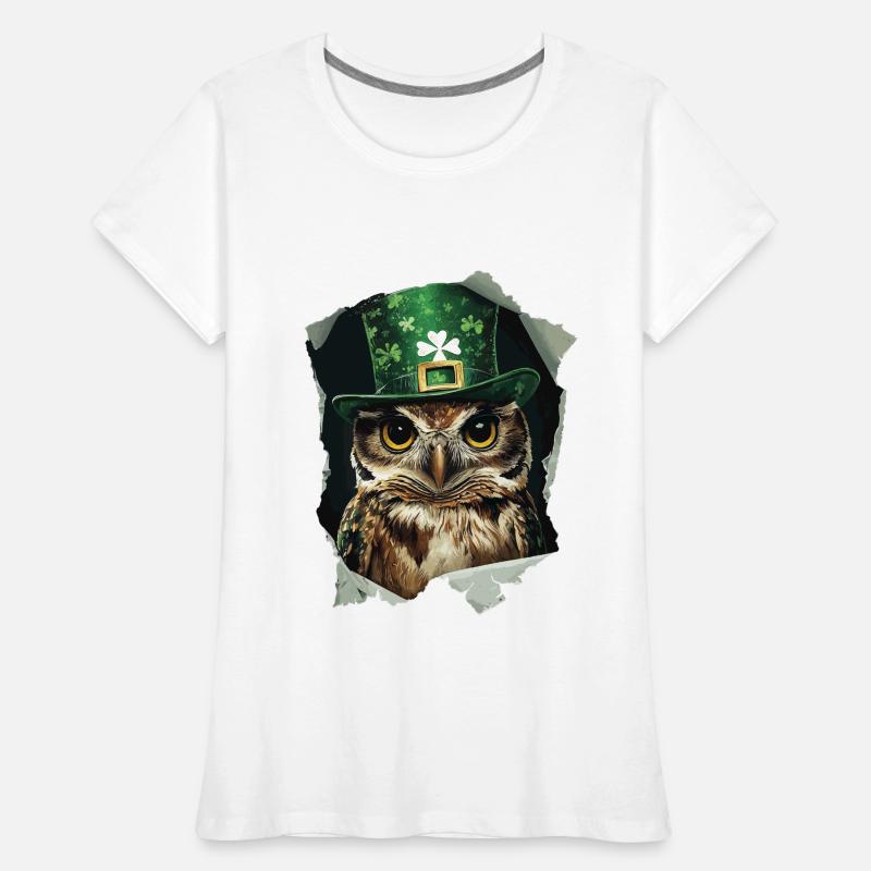 St. Patrick Eule Frauen Premium Bio T-Shirt