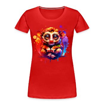 Tarsier Koboldmaki - Frauen Premium Bio T-Shirt -  - Vorne - Mia (176cm)