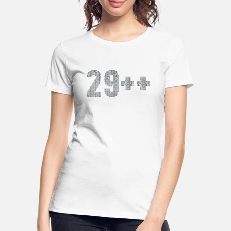 29++ Programmierer Softwareentwickler Coder 30. Frauen Premium Bio T-Shirt