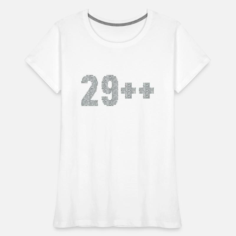 29++ Programmierer Softwareentwickler Coder 30. Frauen Premium Bio T-Shirt