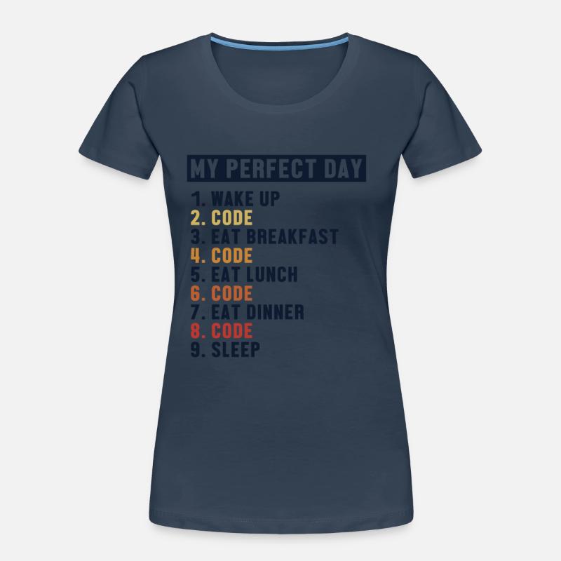 Coding Perfect Day Developer Softwareingenieur Frauen Premium Bio T-Shirt