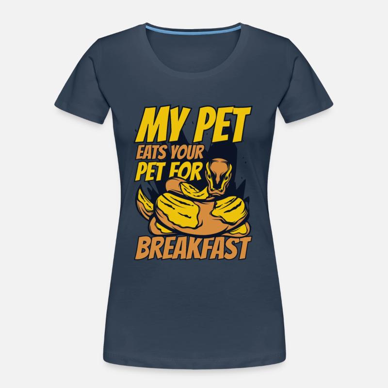 My Pet Eats Your Pet For Breakfast Python Banana Frauen Premium Bio T-Shirt
