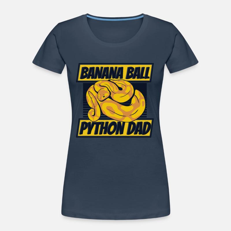 Boule de banane Python Papa Python Serpent Banane T-shirt bio Premium Femme
