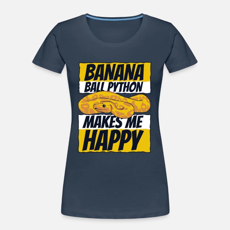 Me rend heureux Serpent Python Boule de banane Python T-shirt bio Premium Femme