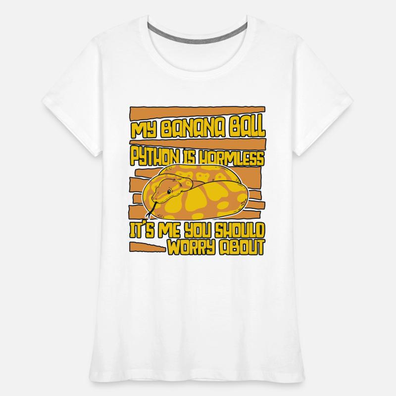 C’est moi que tu devrais t’inquiéter de Python Banana Ball T-shirt bio Premium Femme