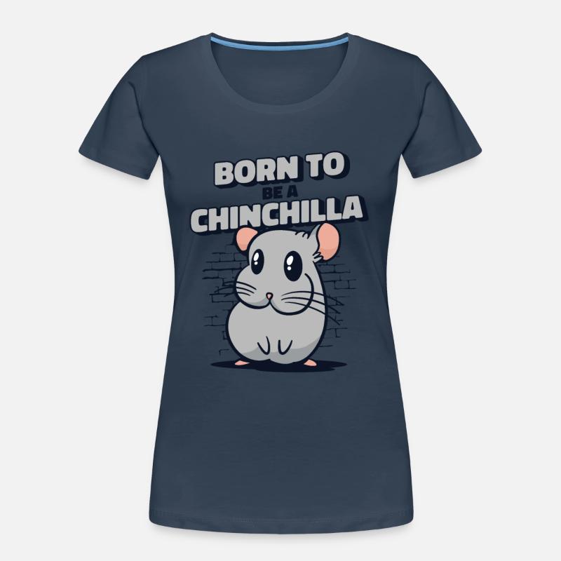 Né pour être un chinchilla à queue courte longue queue T-shirt bio Premium Femme