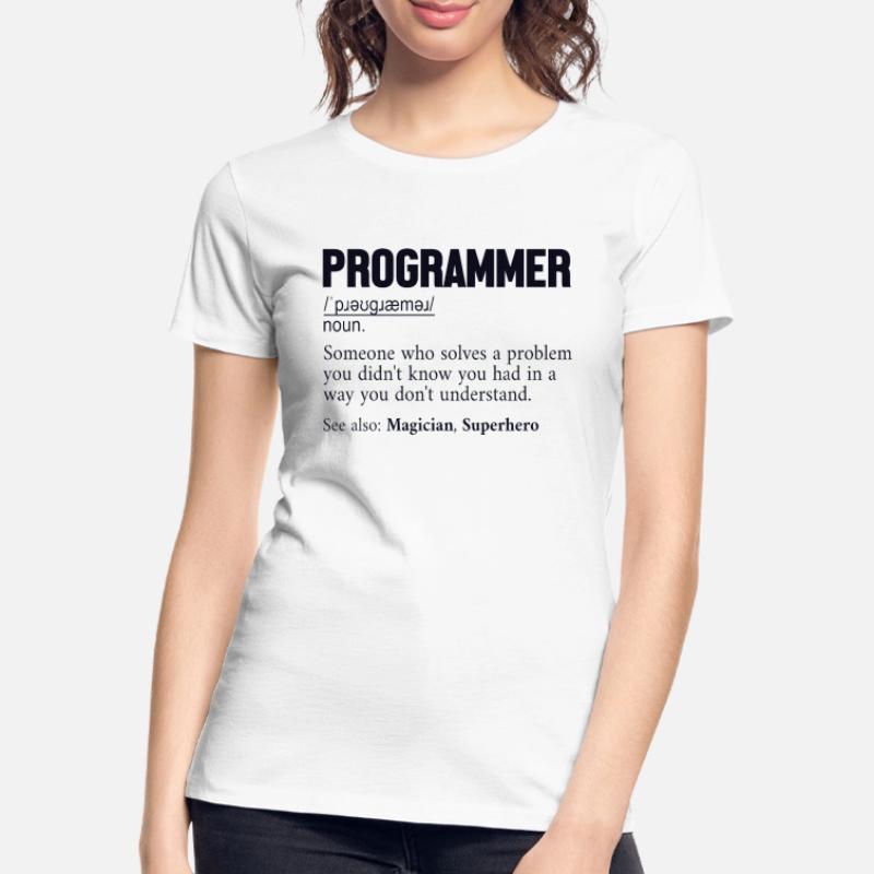 Programmer Definition Softwareentwickler Coder Frauen Premium Bio T-Shirt