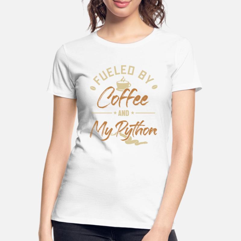 Alimenté par le café et mon Python Python Banana Ball T-shirt bio Premium Femme