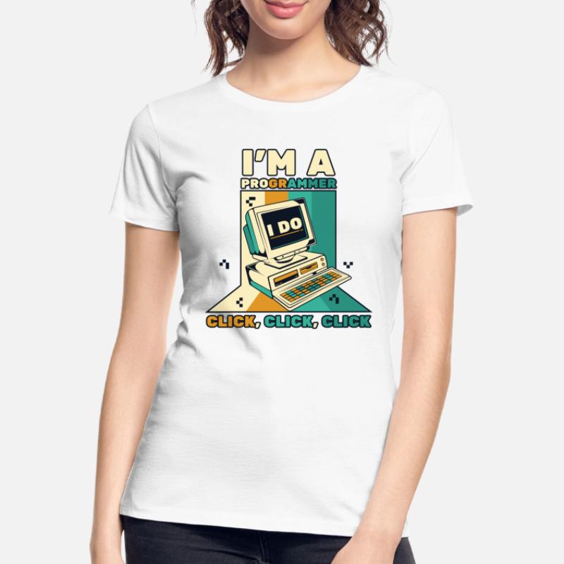 Je suis un programmeur Click Software Engineer Coder T-shirt bio Premium Femme