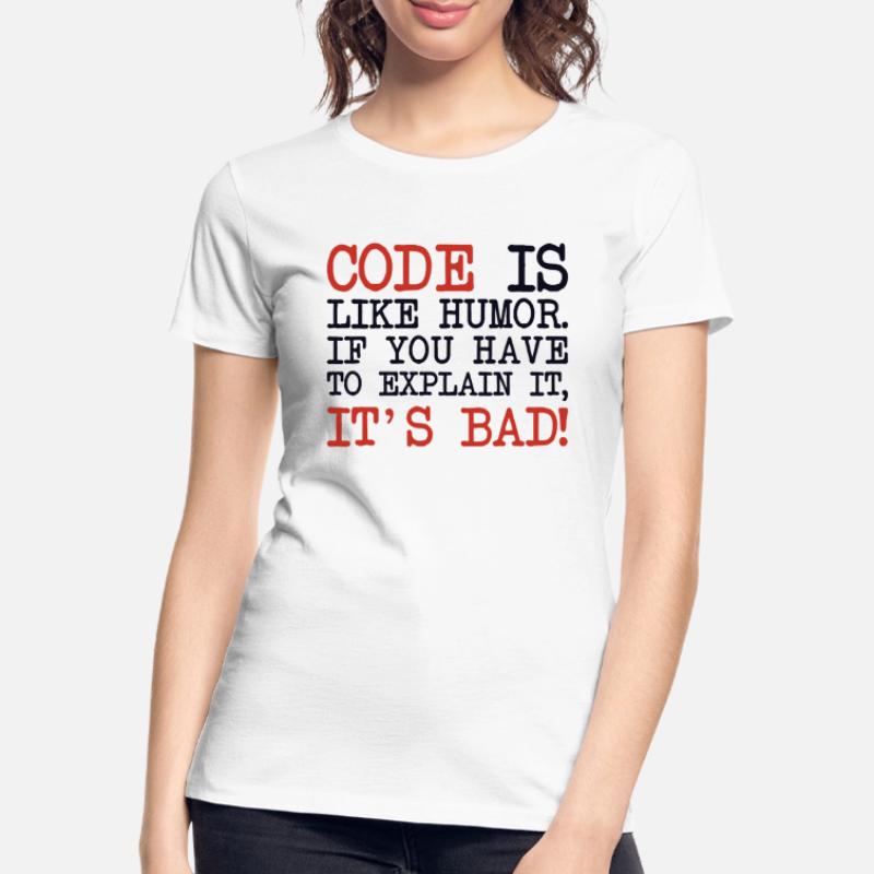 Code Explanation Developer Software Developer Women's Premium Organic T-Shirt